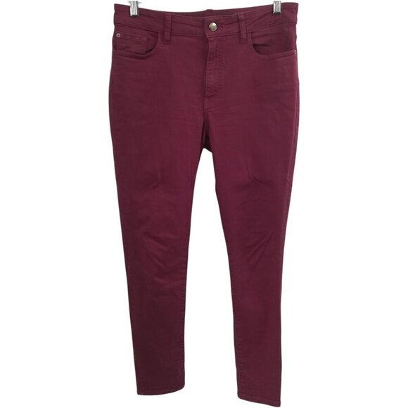 Warp & Weft JFK New York City Skinny Stretch Jeans Pants Size 8 29 Red 5 Pocket - Picture 1 of 11